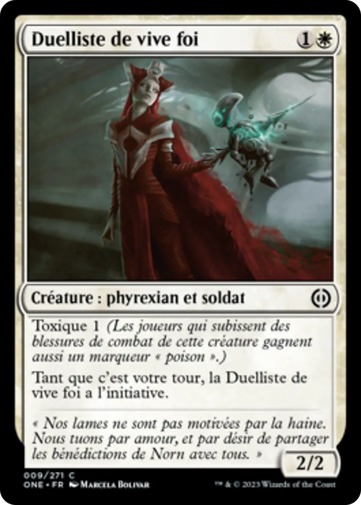 Duelliste de vive foi — Phyrexia: All Will Be One — Magic: The Gathering