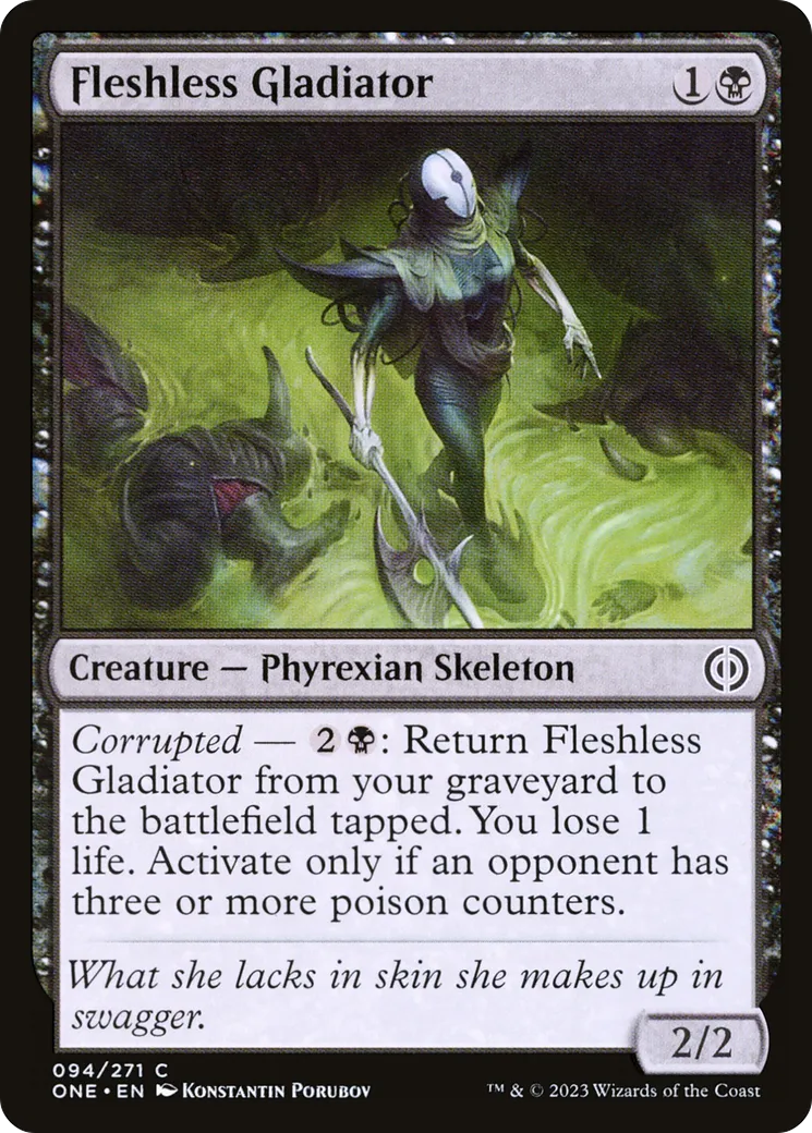 Gladiatrice décharnée — Phyrexia: All Will Be One — Magic: The Gathering