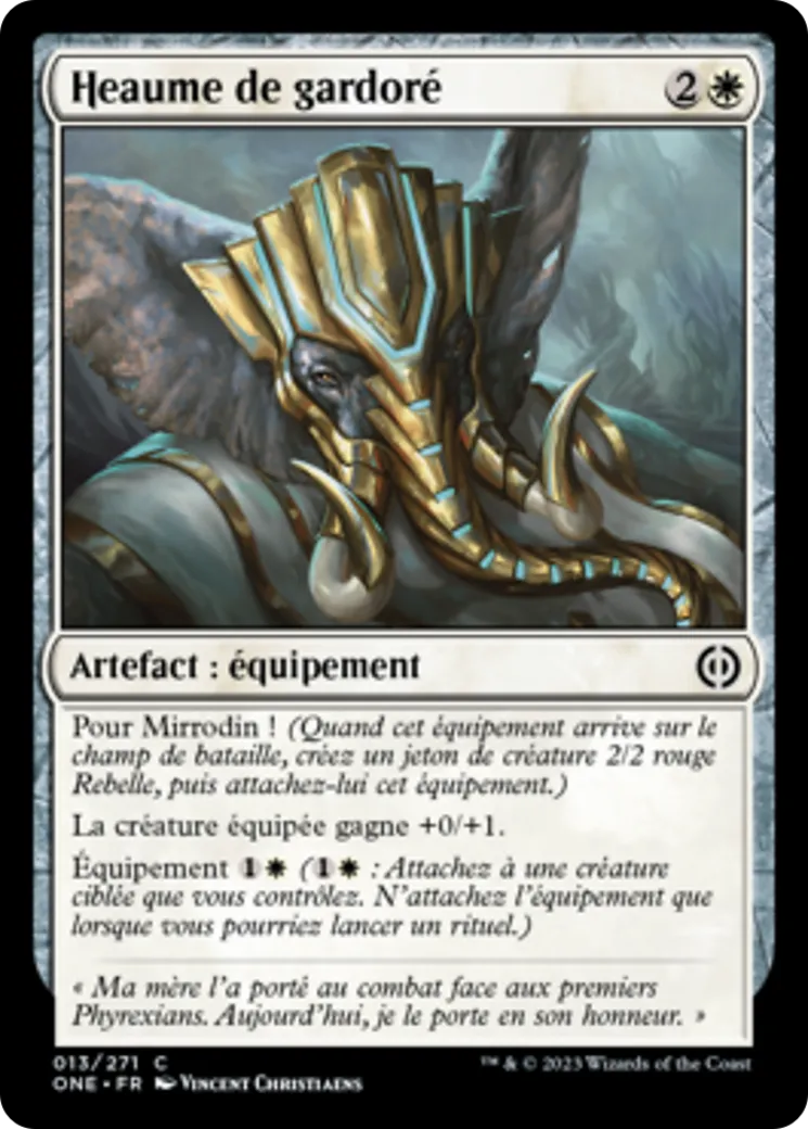 Heaume de gardoré — Phyrexia: All Will Be One — Magic: The Gathering