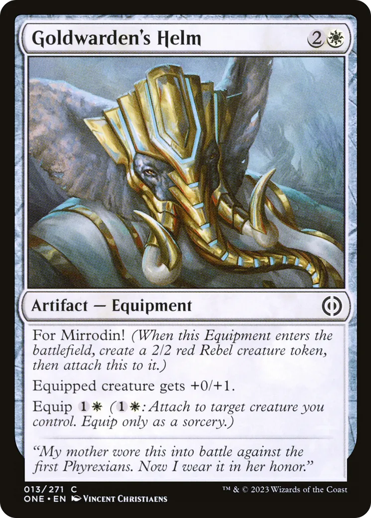 Heaume de gardoré — Phyrexia: All Will Be One — Magic: The Gathering