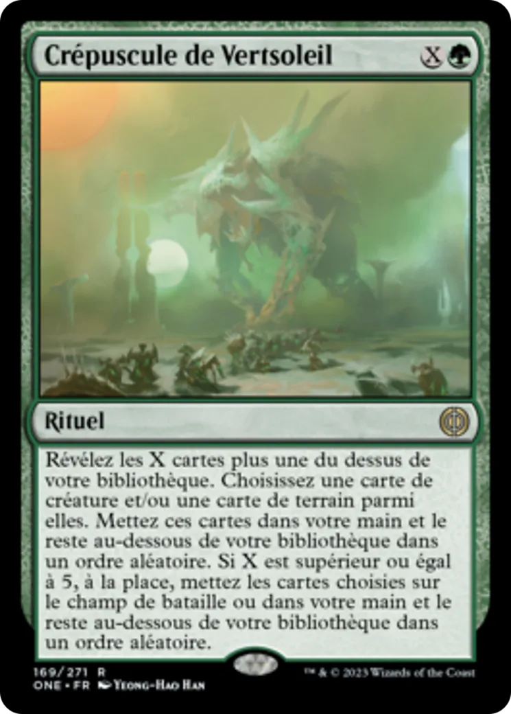 Crépuscule de Vertsoleil — Phyrexia: All Will Be One — Magic: The Gathering