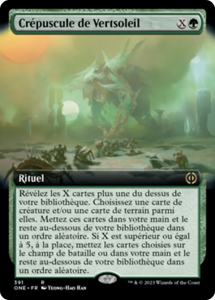 Crépuscule de Vertsoleil — Phyrexia: All Will Be One — Magic: The Gathering