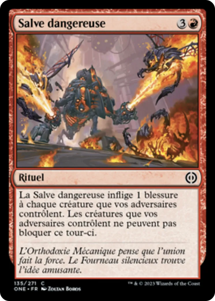 Salve dangereuse — Phyrexia: All Will Be One — Magic: The Gathering