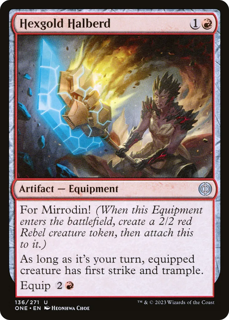 Hexgold Halberd — Phyrexia: All Will Be One — Magic: The Gathering