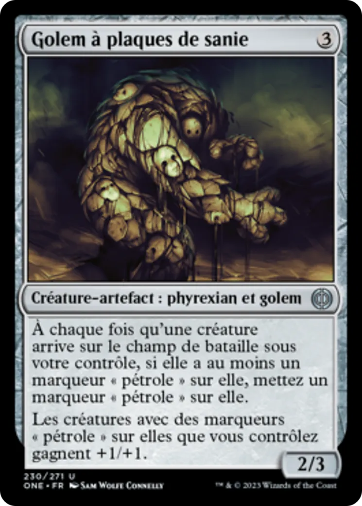 Golem à plaques de sanie — Phyrexia: All Will Be One — Magic: The Gathering