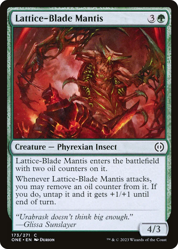 Mante à lames en treillis — Phyrexia: All Will Be One — Magic: The Gathering