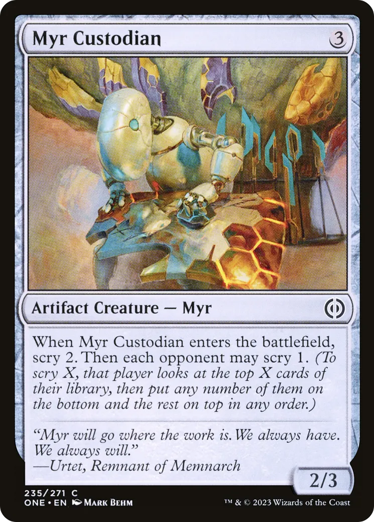 Myr Custodian — Phyrexia: All Will Be One — Magic: The Gathering