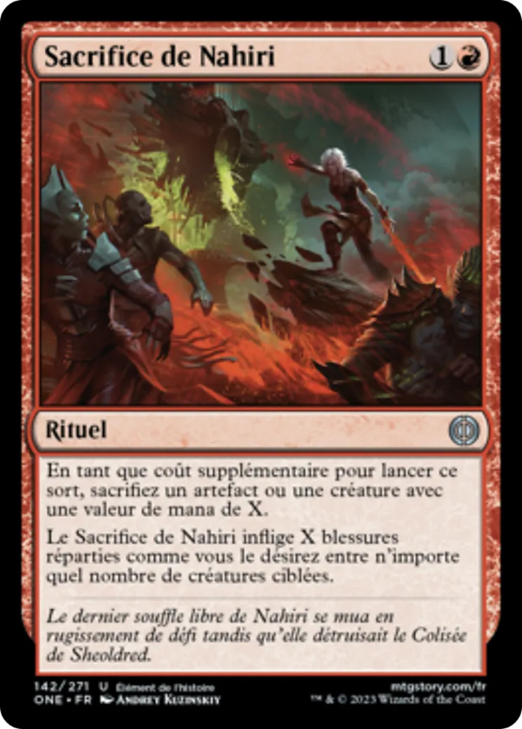 Sacrifice de Nahiri — Phyrexia: All Will Be One — Magic: The Gathering