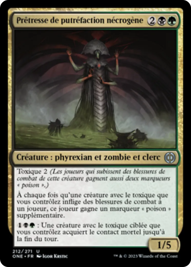 Prêtresse de putréfaction nécrogène — Phyrexia: All Will Be One — Magic: The Gathering