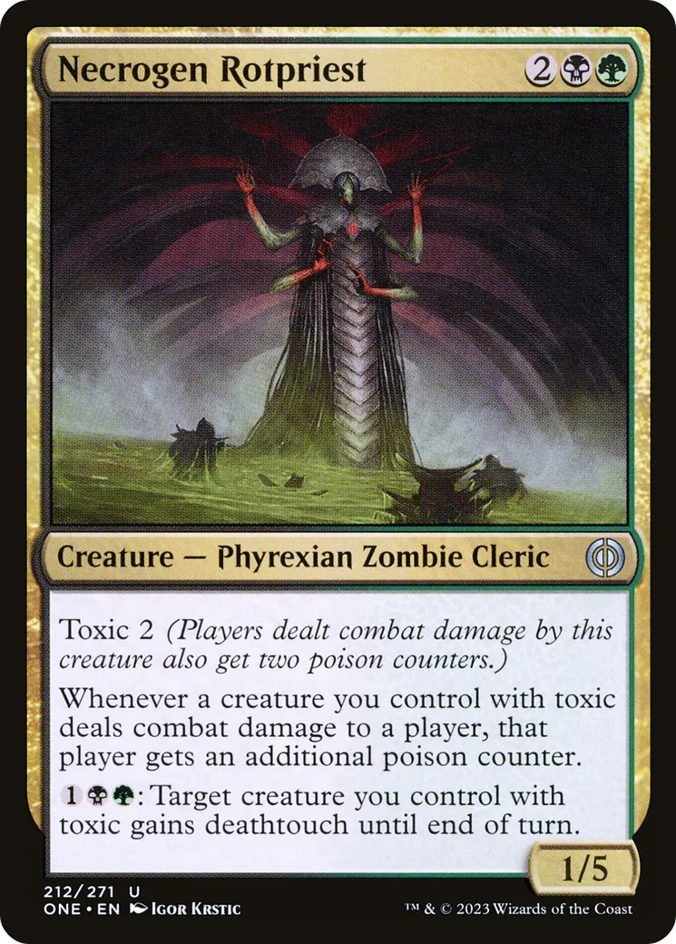 Prêtresse de putréfaction nécrogène — Phyrexia: All Will Be One — Magic: The Gathering