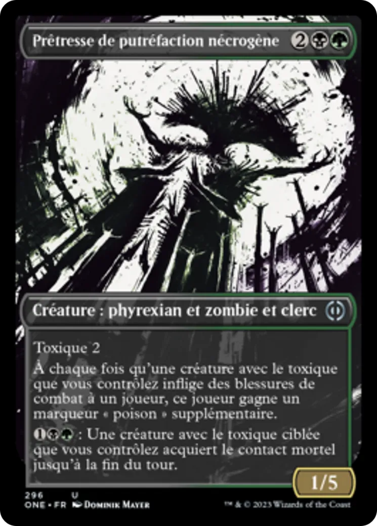 Prêtresse de putréfaction nécrogène — Phyrexia: All Will Be One — Magic: The Gathering