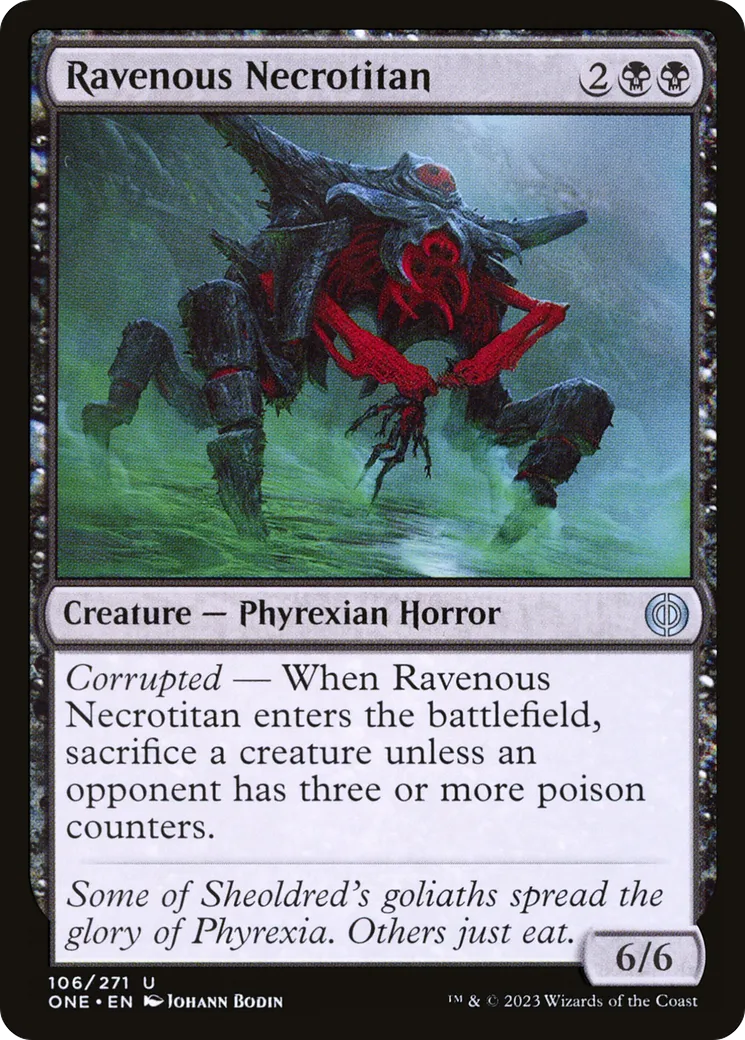 Ravenous Necrotitan — Phyrexia: All Will Be One — Magic: The Gathering