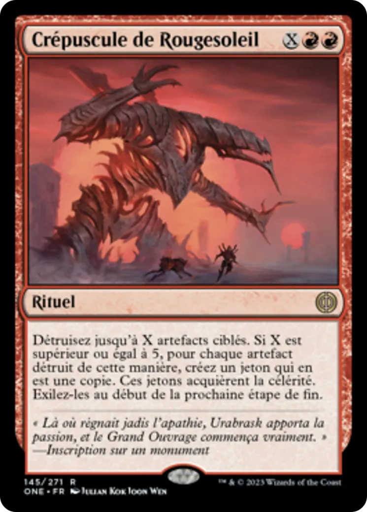 Crépuscule de Rougesoleil — Phyrexia: All Will Be One — Magic: The Gathering