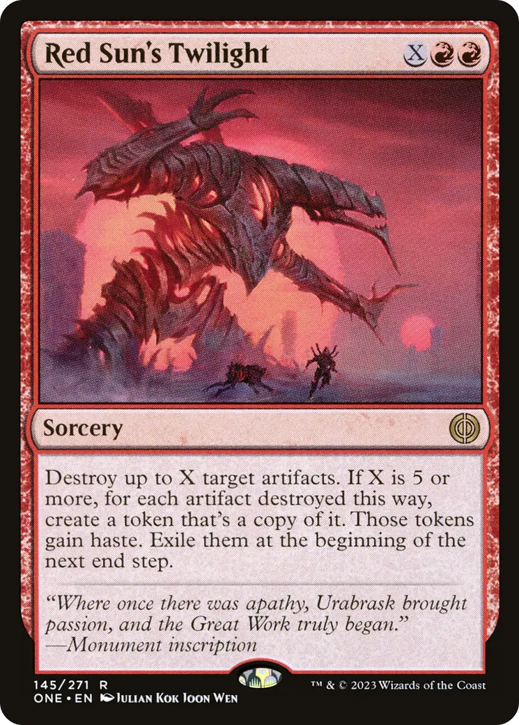 Crépuscule de Rougesoleil — Phyrexia: All Will Be One — Magic: The Gathering