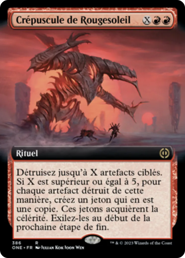 Crépuscule de Rougesoleil — Phyrexia: All Will Be One — Magic: The Gathering
