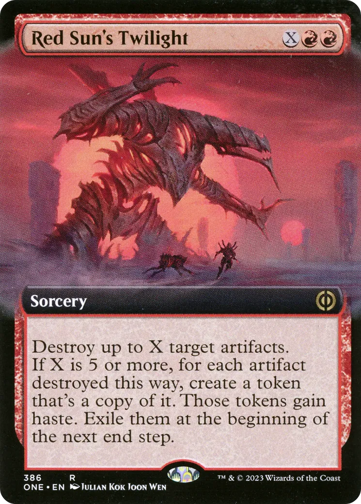 Crépuscule de Rougesoleil — Phyrexia: All Will Be One — Magic: The Gathering