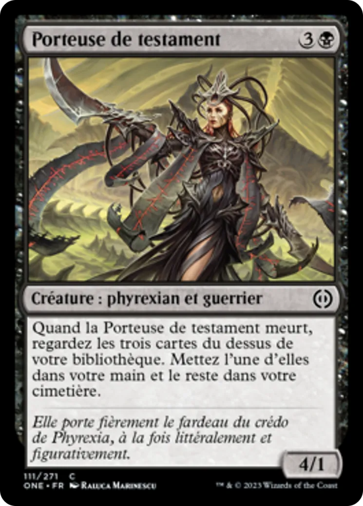 Porteuse de testament — Phyrexia: All Will Be One — Magic: The Gathering