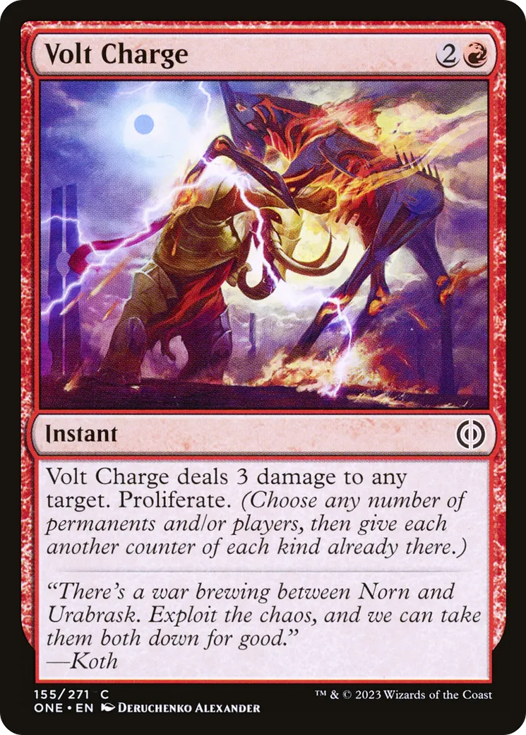 Volt Charge — Phyrexia: All Will Be One — Magic: The Gathering