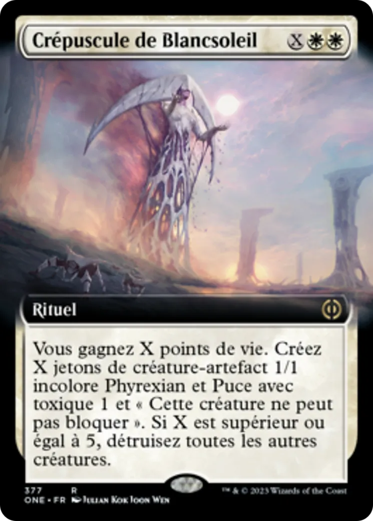 Crépuscule de Blancsoleil — Phyrexia: All Will Be One — Magic: The Gathering