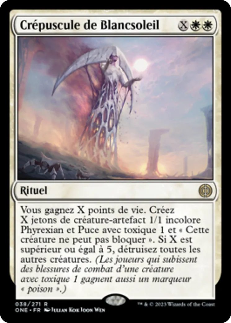 Crépuscule de Blancsoleil — Phyrexia: All Will Be One — Magic: The Gathering