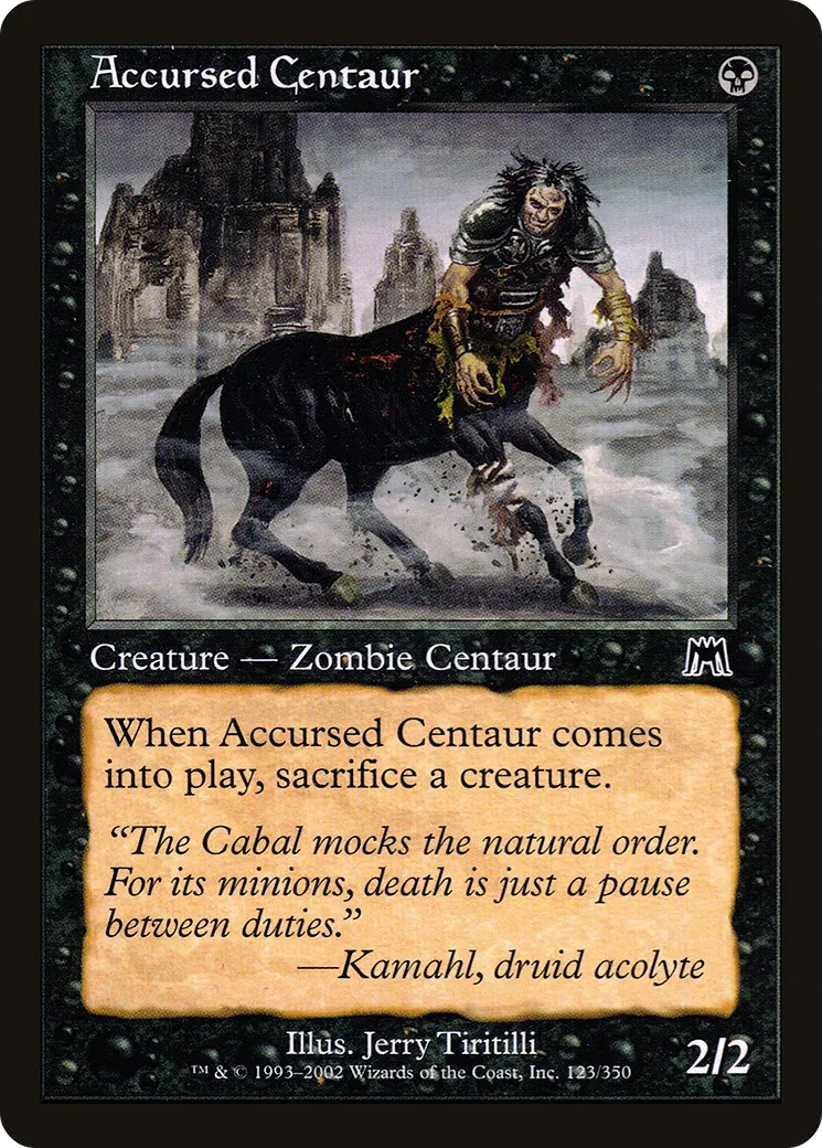 Accursed Centaur — Onslaught — Magic: The Gathering