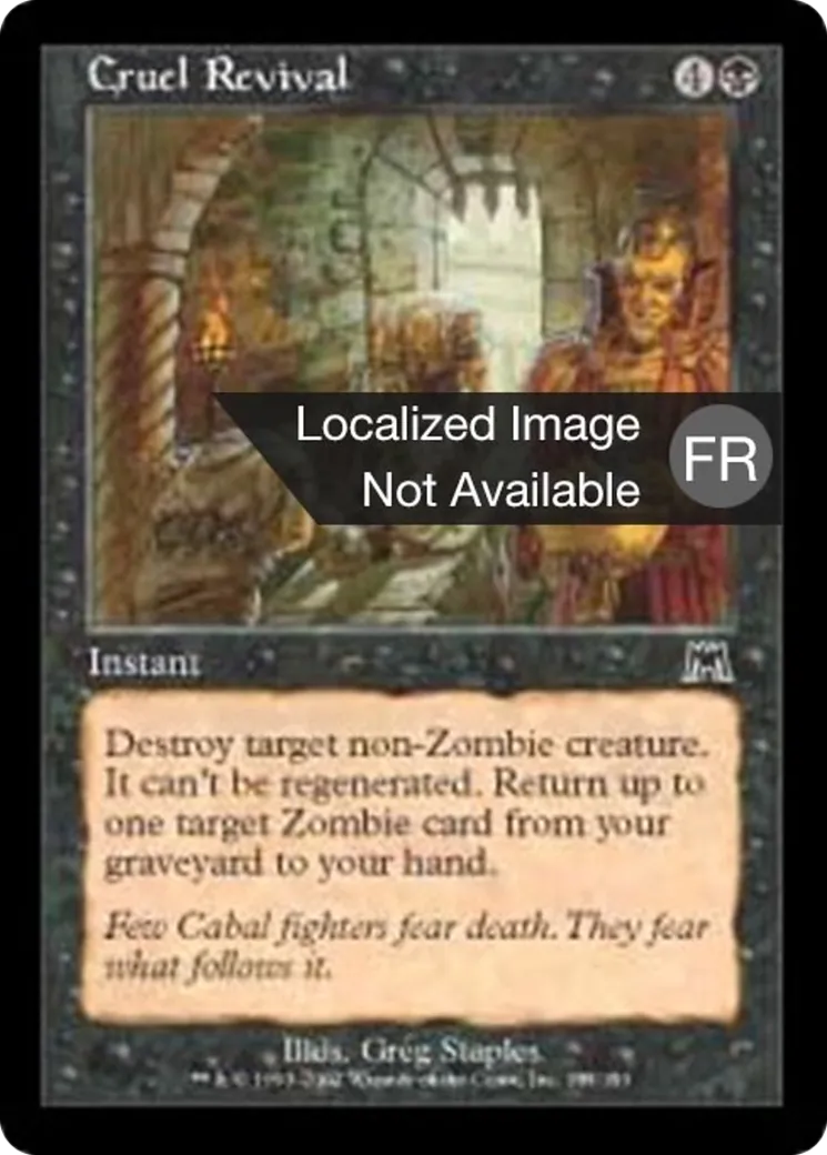 Réanimation cruelle — Onslaught — Magic: The Gathering