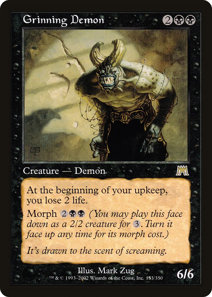 Démon grimaçant — Onslaught — Magic: The Gathering