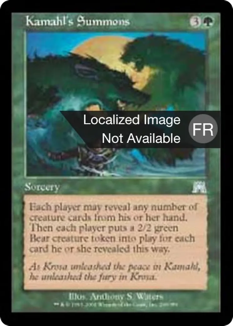 Recrutement de Kamahl — Onslaught — Magic: The Gathering