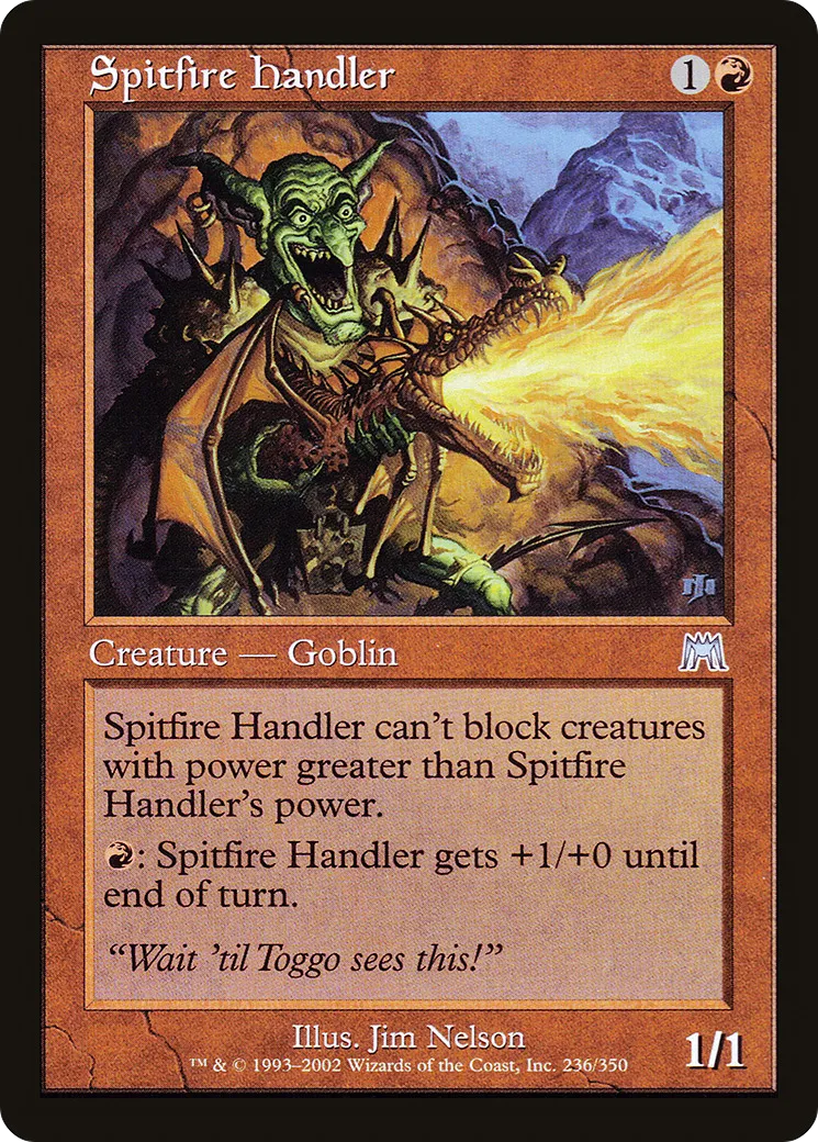 Spitfire Handler — Onslaught — Magic: The Gathering