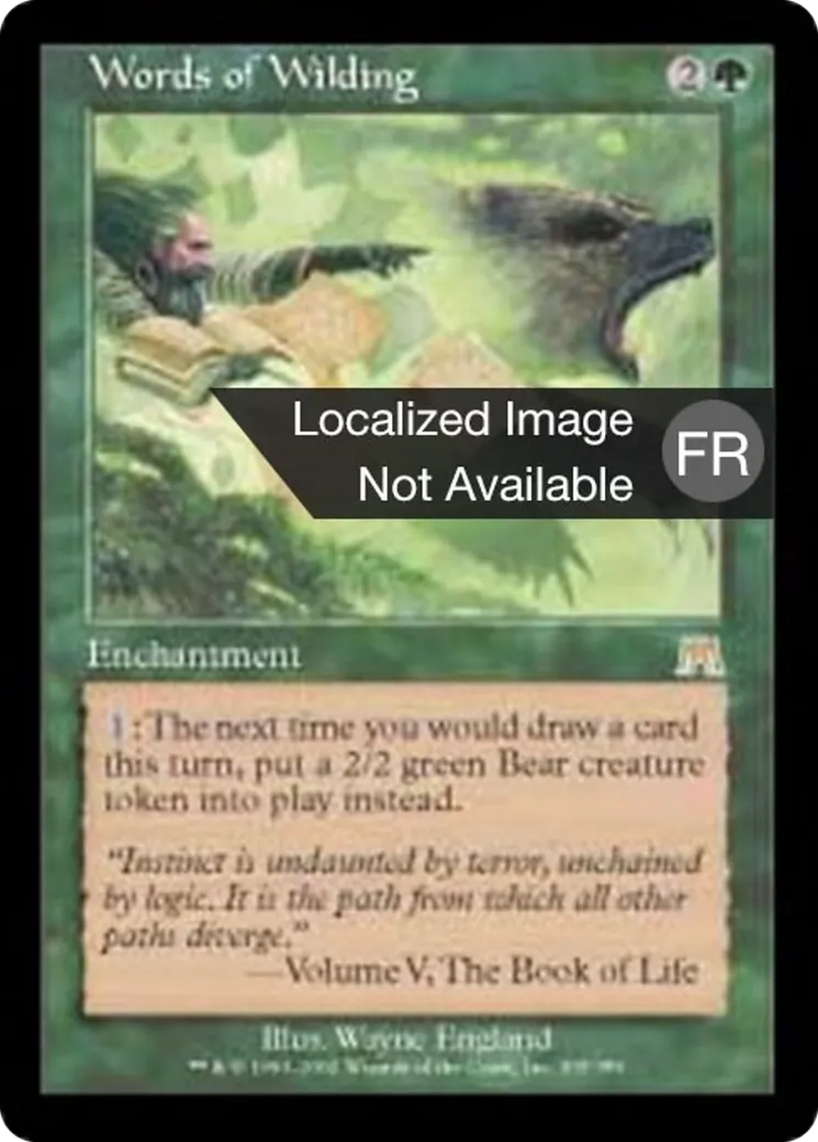 Paroles de sauvagerie — Onslaught — Magic: The Gathering