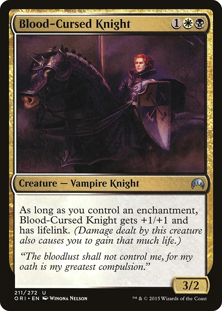 Blood-Cursed Knight — Magic Origins — Magic: The Gathering