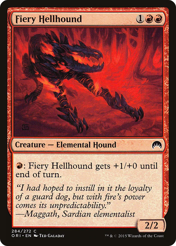 Fiery Hellhound — Magic Origins — Magic: The Gathering