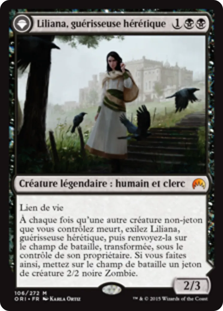 Liliana, guérisseuse hérétique // Liliana, nécromancienne provocatrice — Magic Origins — Magic: The Gathering