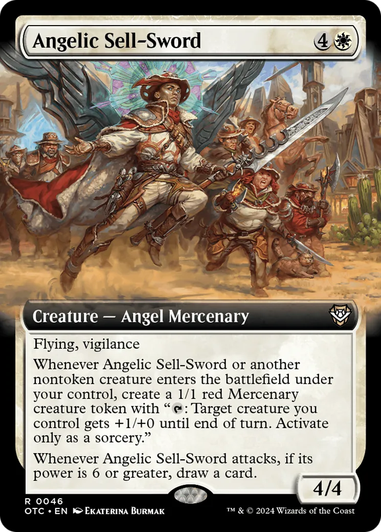 Angelic Sell-Sword — Outlaws of Thunder Junction Commander — Magic: The Gathering