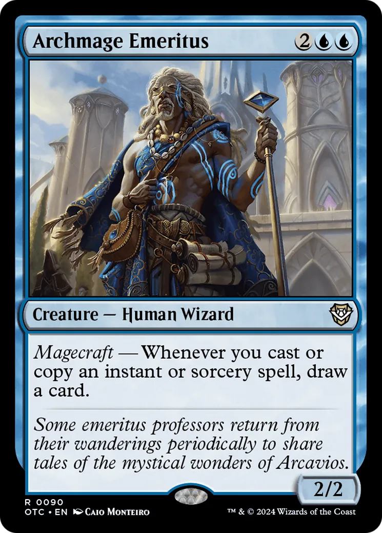 Archmage Emeritus — Outlaws of Thunder Junction Commander — Magic: The Gathering
