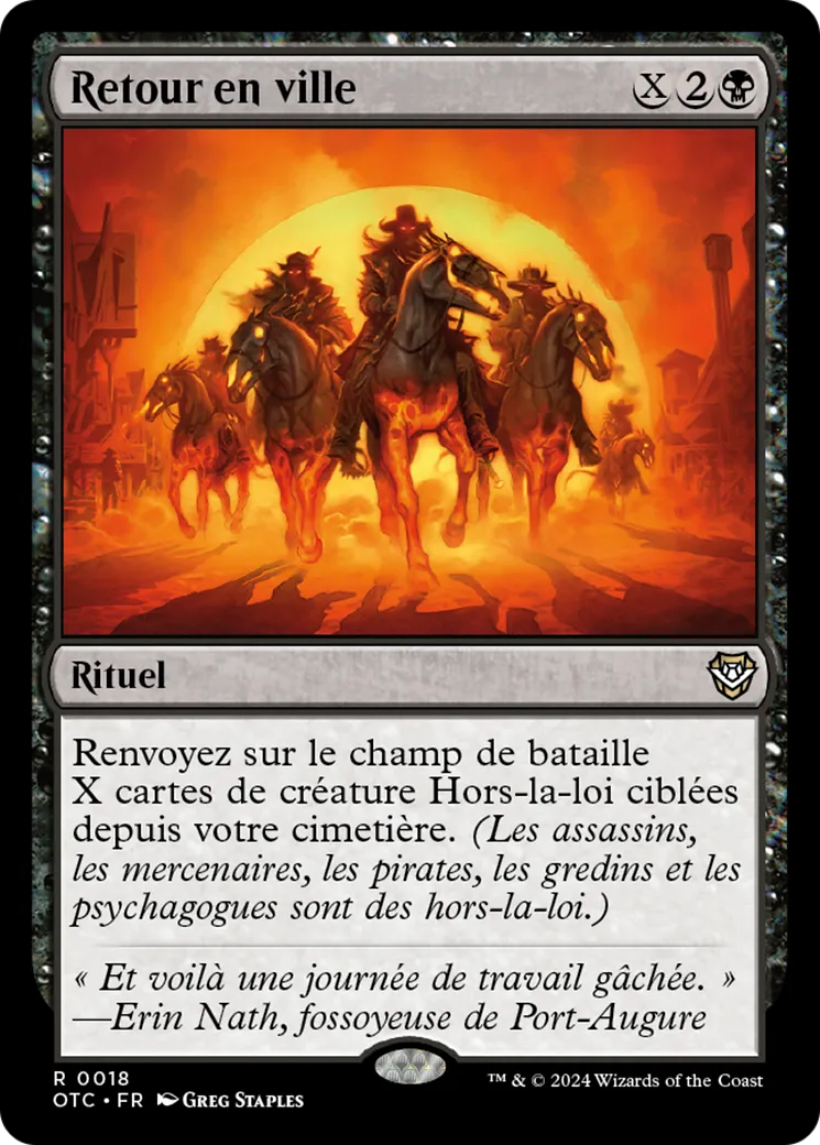 Retour en ville — Outlaws of Thunder Junction Commander — Magic: The Gathering