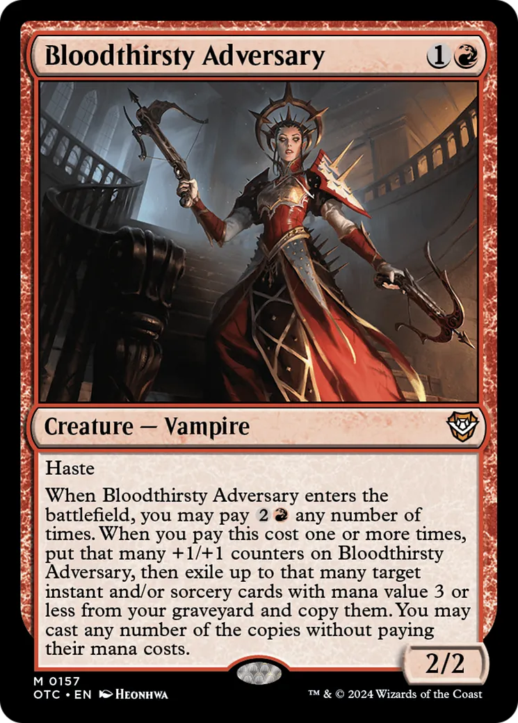Bloodthirsty Adversary — Outlaws of Thunder Junction Commander — Magic: The Gathering