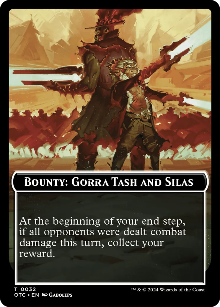 Bounty: Gorra Tash and Silas // Wanted! — Outlaws of Thunder Junction Commander — Magic: The Gathering
