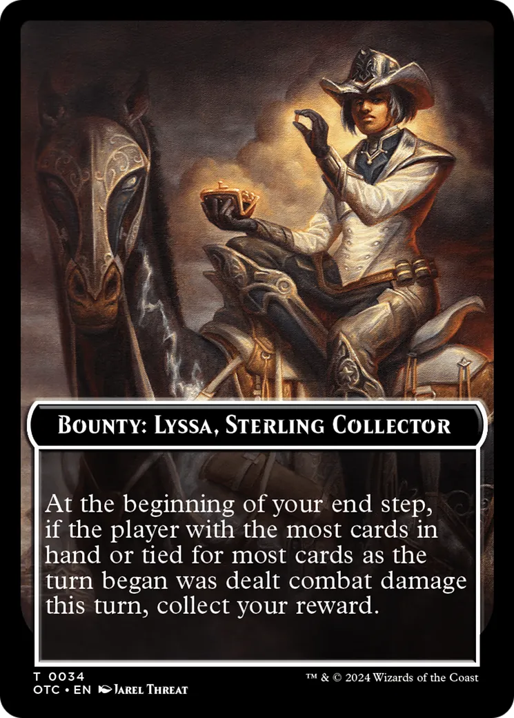 Bounty: Lyssa, Sterling Collector // Wanted! — Outlaws of Thunder Junction Commander — Magic: The Gathering