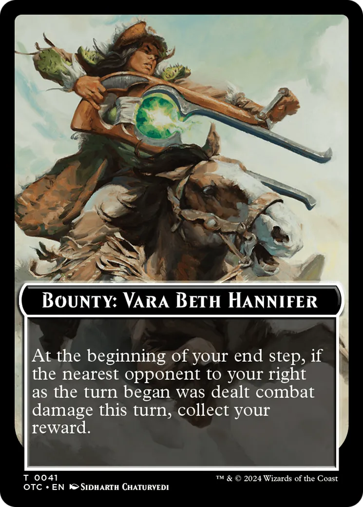 Bounty: Vara Beth Hannifer // Wanted! — Outlaws of Thunder Junction Commander — Magic: The Gathering