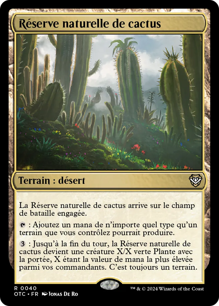 Réserve naturelle de cactus — Outlaws of Thunder Junction Commander — Magic: The Gathering