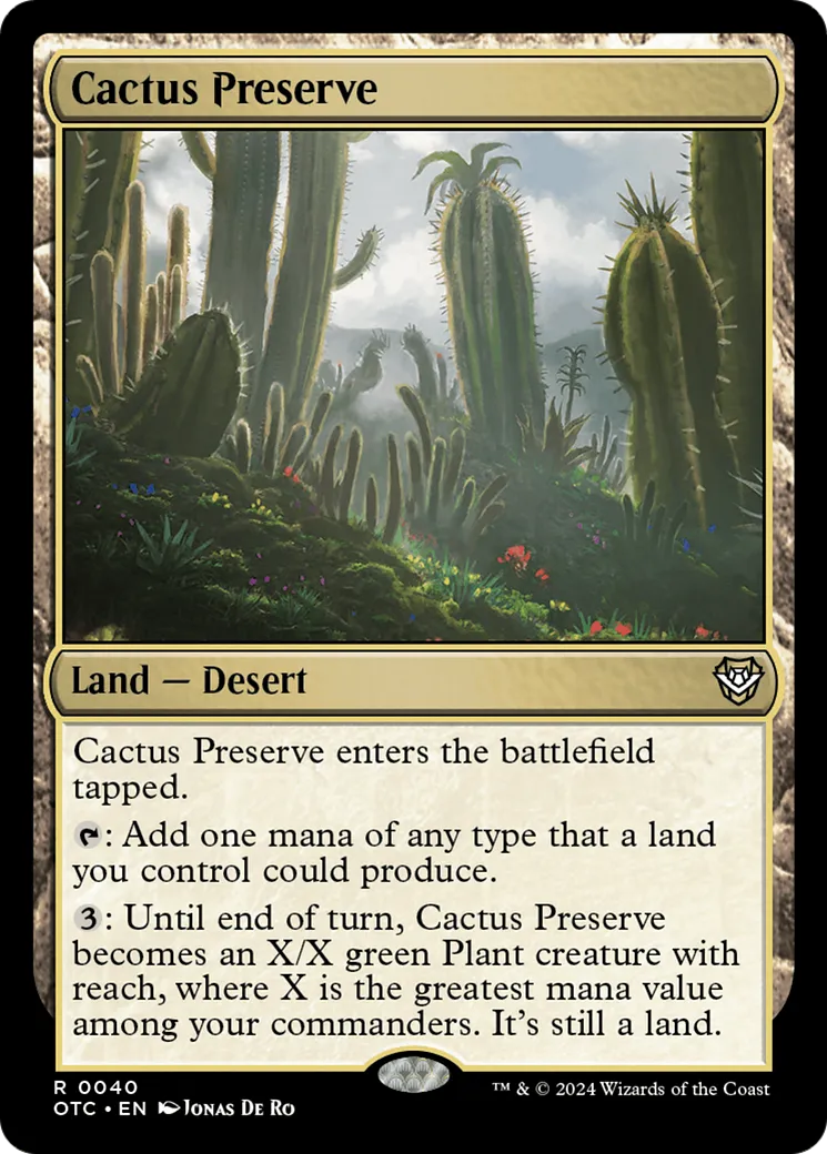 Cactus Preserve — Outlaws of Thunder Junction Commander — Magic: The Gathering