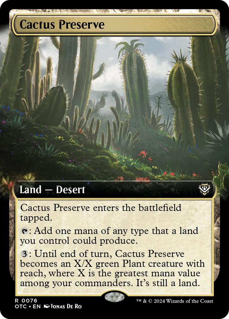 Cactus Preserve — Outlaws of Thunder Junction Commander — Magic: The Gathering