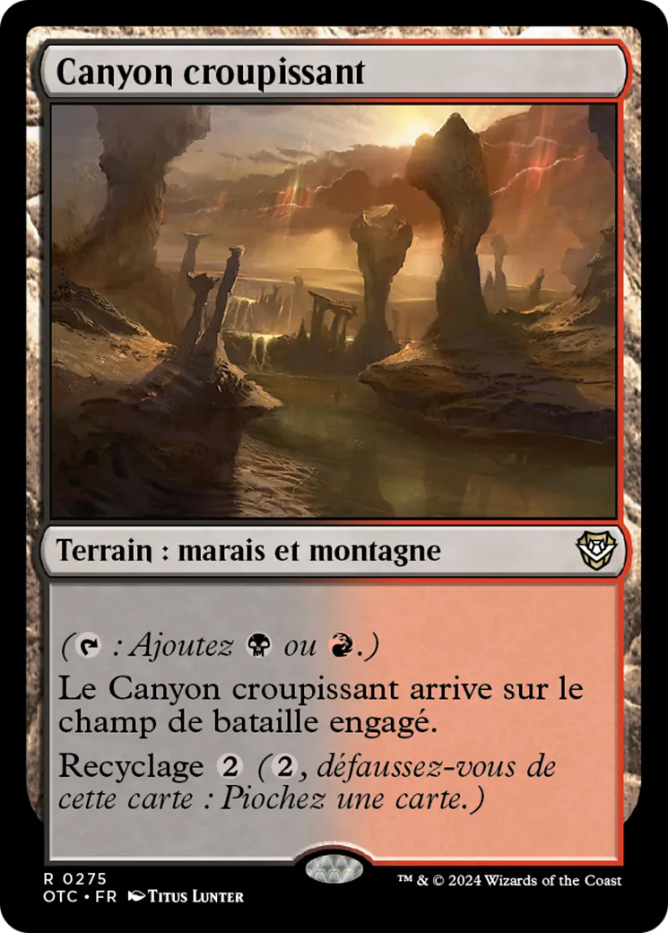 Canyon croupissant — Outlaws of Thunder Junction Commander — Magic: The Gathering