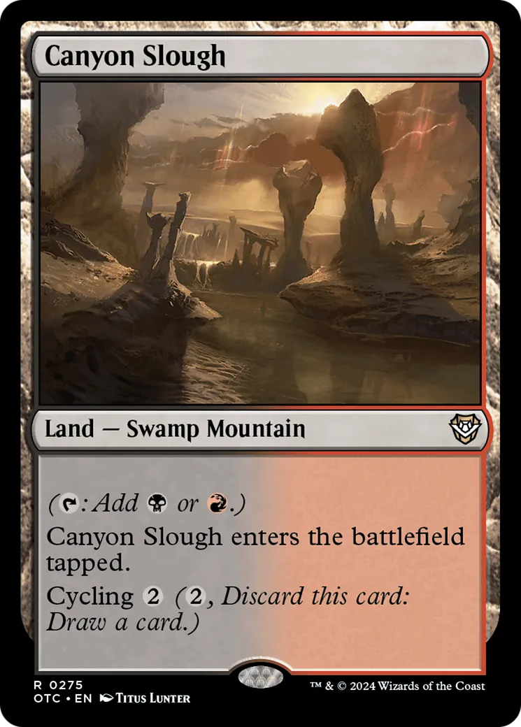 Canyon Slough — Outlaws of Thunder Junction Commander — Magic: The Gathering