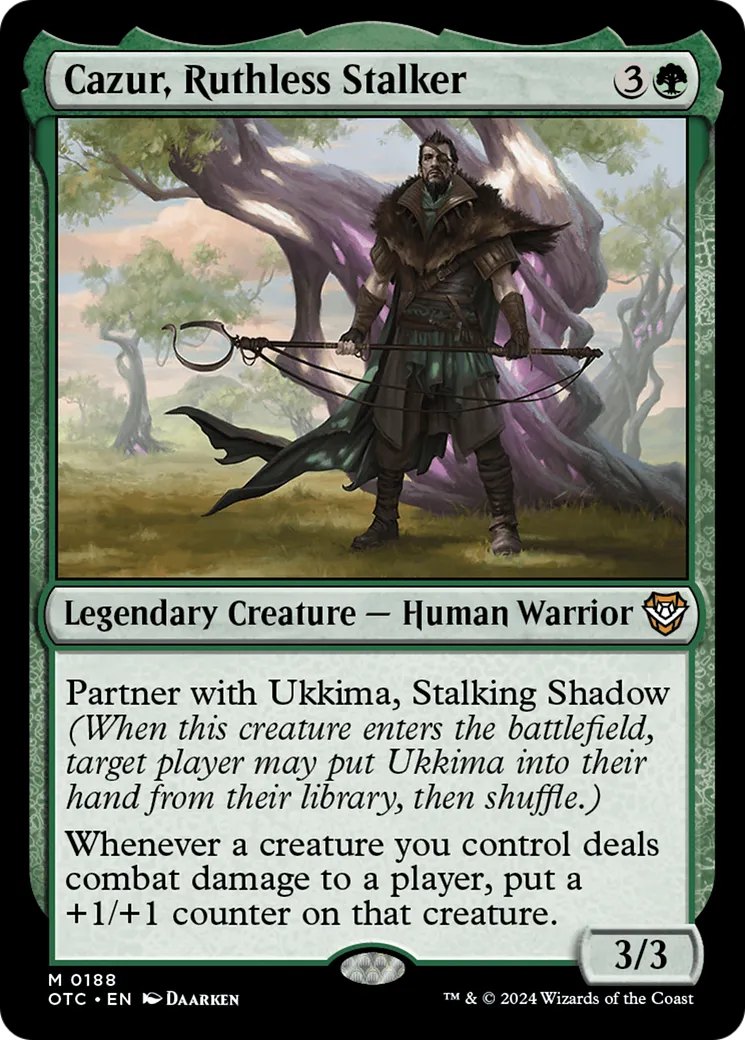 Cazur, pisteur impitoyable — Outlaws of Thunder Junction Commander — Magic: The Gathering