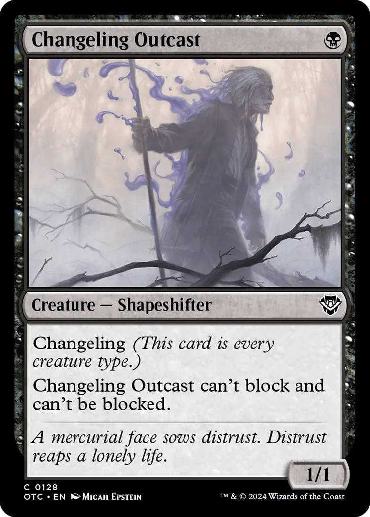 Changeling Outcast — Outlaws of Thunder Junction Commander — Magic: The Gathering