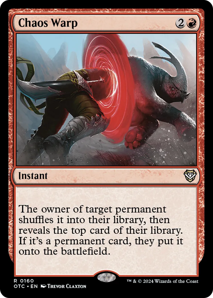 Chaos Warp — Outlaws of Thunder Junction Commander — Magic: The Gathering