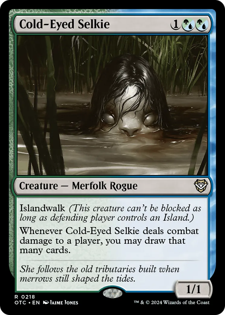 Cold-Eyed Selkie — Outlaws of Thunder Junction Commander — Magic: The Gathering