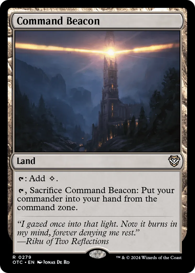 Command Beacon — Outlaws of Thunder Junction Commander — Magic: The Gathering
